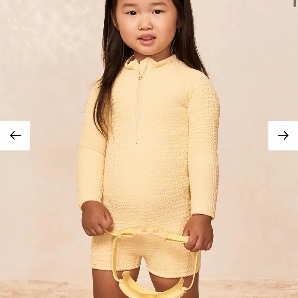 MONDAY Swimwear Hilo One Piece Kids – Honey Crinkle – 2T – NWT